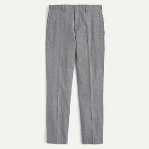 NWT J Crew Ludlow Slim Fit Unstructured Light Gray Linen Blend Dress Pants